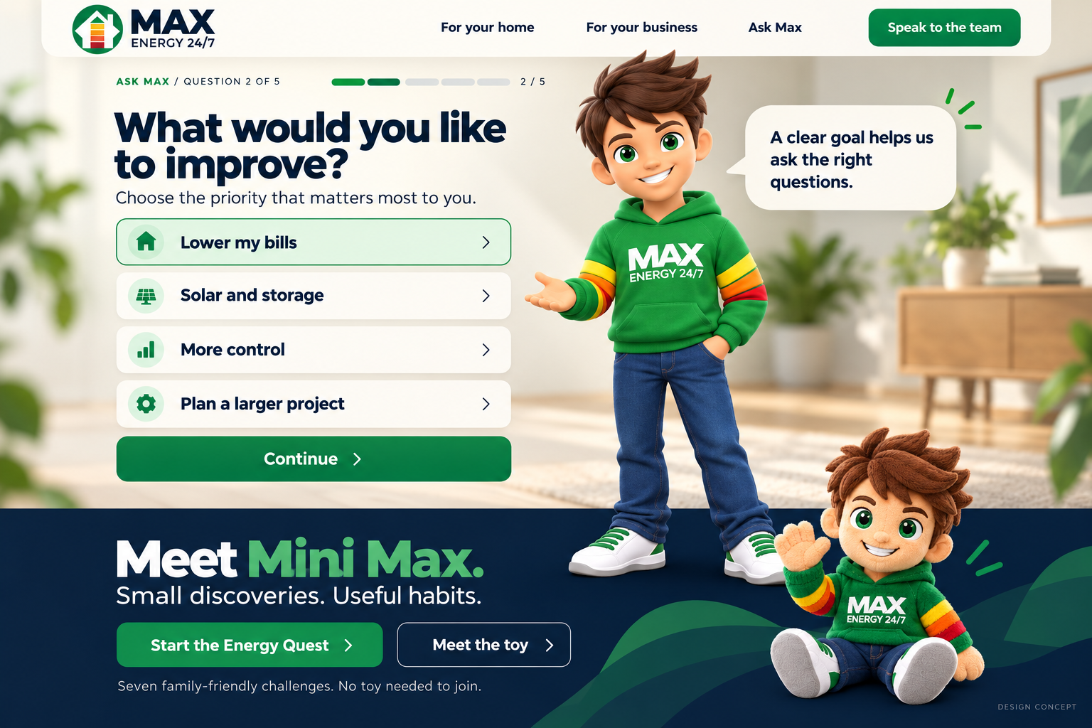 Max and Mini Max educational campaign concept